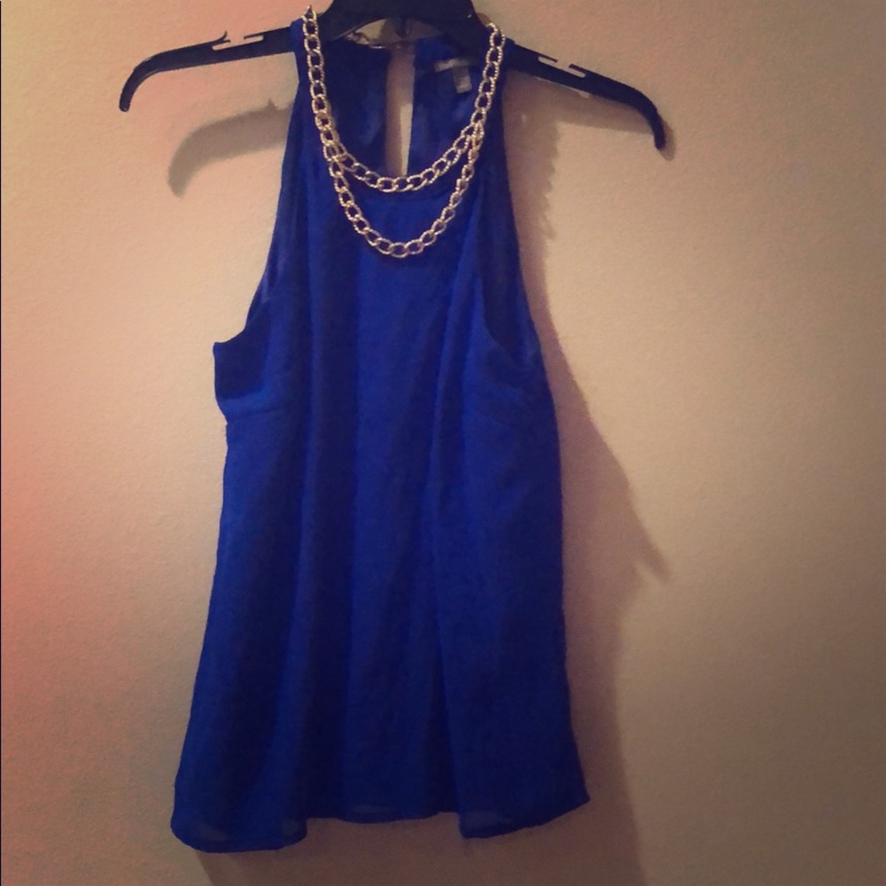 Royal blue blouse, size S